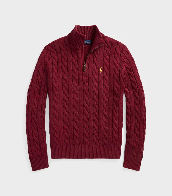 Polo Ralph Lauren - Cable-Knit Cotton Quarter-Zip Sweater